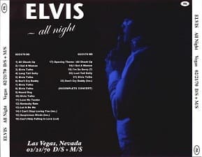 The King Elvis Presley, CDR PA, February 21, 1970, Las Vegas