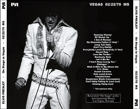 The King Elvis Presley, CDR PA, February 22, 1970, Las Vegas