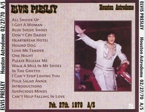 The King Elvis Presley, CDR PA, February 27, 1970, Houston