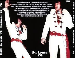 The King Elvis Presley, CDR PA, September 10, 1970, St.Louis, Missouri