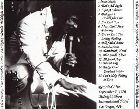 The King Elvis Presley, CDR PA, September 7, 1970, Las Vegas, Nevada