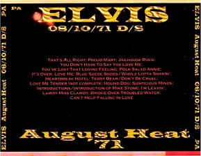 The King Elvis Presley, CDR PA, August 10, 1971, Las Vegas, Nevada