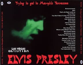 The King Elvis Presley, CDR PA, August 11, 1971, Las Vegas, Nevada