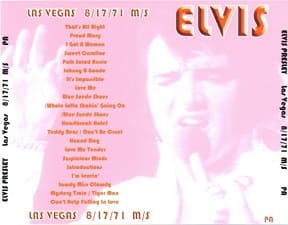 The King Elvis Presley, CDR PA, August 17, 1971, Las Vegas, Nevada