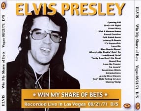 The King Elvis Presley, CDR PA, August 21, 1971, Las Vegas, Nevada