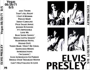 The King Elvis Presley, CDR PA, August 28, 1971, Las Vegas, Nevada