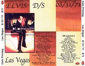 The King Elvis Presley, CDR PA, August 31, 1971, Las Vegas, Nevada