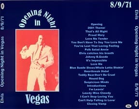 The King Elvis Presley, CDR PA, August 9, 1971, Las Vegas, Nevada