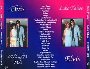 The King Elvis Presley, CDR PA, July 24, 1971, Lake Tahoe