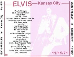 The King Elvis Presley, CDR PA, November 15, 1971, Kansas City, Missouri