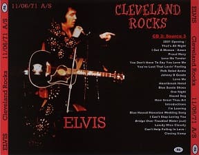 The King Elvis Presley, CDR PA, November 6, 1971, Cleveland, Ohio