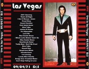The King Elvis Presley, CDR PA, September 4, 1971, Las Vegas, Nevada