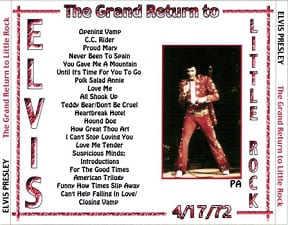 The King Elvis Presley, CDR PA, April 17, 1972, Little Rock, Arkansas