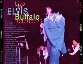The King Elvis Presley, CDR PA, April 5, 1972, Buffalo, New York