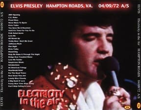 The King Elvis Presley, CDR PA, April 9, 1972, Hampton, Virginia