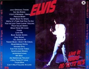 The King Elvis Presley, CDR PA, August 12, 1972, Las Vegas, Nevada