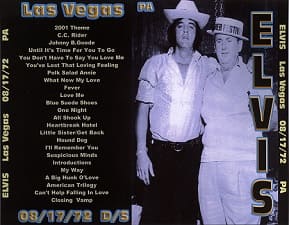 The King Elvis Presley, CDR PA, August 17, 1972, Las Vegas, Nevada