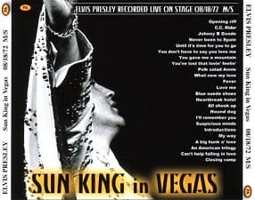 The King Elvis Presley, CDR PA, August 18, 1972, Las Vegas, Nevada