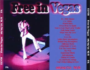 The King Elvis Presley, CDR PA, August 5, 1972, Las Vegas, Nevada