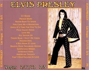 The King Elvis Presley, CDR PA, February 17, 1972, Las Vegas, Nevada