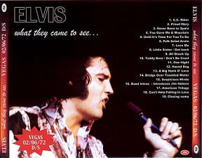 The King Elvis Presley, CDR PA, February 6, 1972, Las Vegas, Nevada