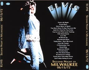 The King Elvis Presley, CDR PA, June 15, 1972, Milwaukee, Wisconsin