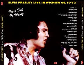 The King Elvis Presley, CDR PA, June 19, 1972, Wichita, Kansas