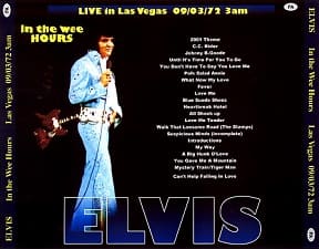 The King Elvis Presley, CDR PA, September 3, 1972, Las Vegas, Nevada