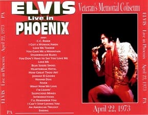 The King Elvis Presley, CDR PA, April 22, 1973, Phoenix, Arizona