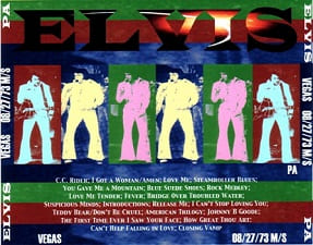 The King Elvis Presley, CDR PA, August 27, 1973, Las Vegas, Nevada