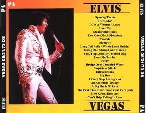 The King Elvis Presley, CDR PA, August 31, 1973, Las Vegas, Nevada