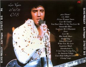 The King Elvis Presley, CDR PA, February 16, 1973, Las Vegas, Nevada