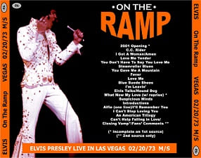 The King Elvis Presley, CDR PA, February 20, 1973, Las Vegas, Nevada