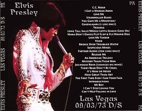 The King Elvis Presley, CDR PA, September 3, 1973, Las Vegas, Nevada