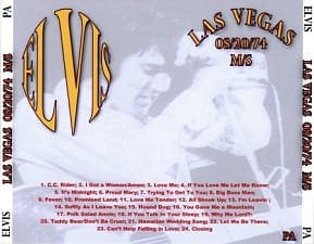 The King Elvis Presley, CDR PA, August 20, 1974, Las Vegas, Nevada, Las Vegas