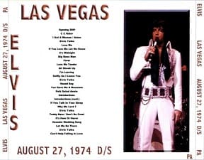The King Elvis Presley, CDR PA, August 27, 1974, Las Vegas, Nevada, Las Vegas