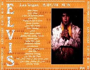 The King Elvis Presley, CDR PA, February 1, 1974, Las Vegas, Nevada, Las Vegas