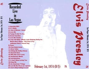 The King Elvis Presley, CDR PA, February 1, 1974, Las Vegas, Nevada, Recorded Live In Las Vegas
