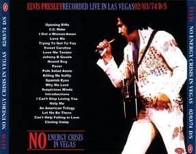 The King Elvis Presley, CDR PA, February 3, 1974, Las Vegas, Nevada, No Energy Crisis In Vegas