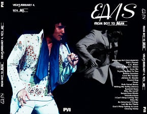 The King Elvis Presley, CDR PA, February 4, 1974, Las Vegas, Nevada, From Boy To Man