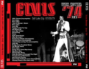 The King Elvis Presley, CDR PA, July 2, 1974, Salt Lake City, Utah, Milwaukee