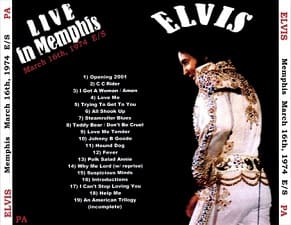 The King Elvis Presley, CDR PA, March 16, 1974, Memphis, Tennessee, Live In Memphis