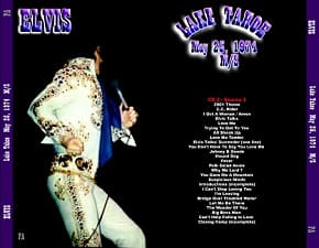 The King Elvis Presley, CDR PA, May 25, 1974, Lake Tahoe, Nevada, Lake Tahoe