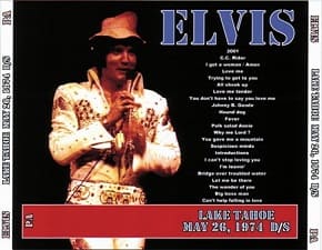 The King Elvis Presley, CDR PA, May 26, 1974, Lake Tahoe, Nevada, Lake Tahoe