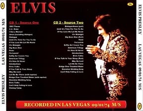 The King Elvis Presley, CDR PA, September 1, 1974, Las Vegas, Nevada, Las Vegas