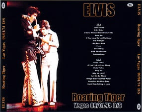 The King Elvis Presley, CDR PA, September 1, 1974, Las Vegas, Nevada, Roaring Tiger