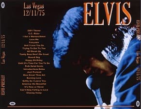 The King Elvis Presley, CDR PA, December 11, 1975, Las Vegas, Nevada, Las Vegas