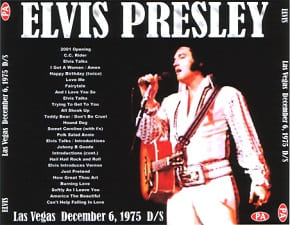 The King Elvis Presley, CDR PA, December 6, 1975, Las Vegas, Nevada, Las Vegas