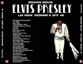 The King Elvis Presley, CDR PA, December 6, 1975, Las Vegas, Nevada, Regaining Ground