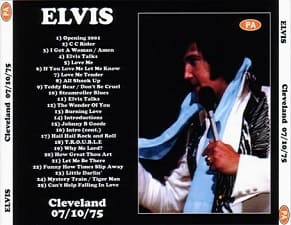 The King Elvis Presley, CDR PA, July 10, 1975, Richfield, Ohio, Cleveland